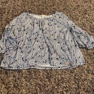 Michael Kors Black and White Paisley Blouse
